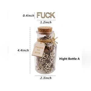 Decorative Glass Jar with Wooden Letters